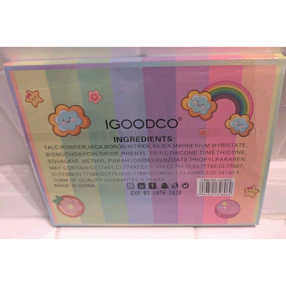 IGOODCO Ice Cream 24 in 1 Eyeshadow Palette Colorful Rainbow Pastel New - Picture 3 of 5
